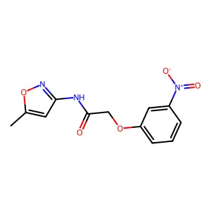 N-(5-methyl-1,2-oxazol-3-yl)-2-(3-nitrophenoxy)acetamide structure