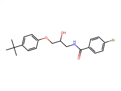 4-bromo-N-[3-(4-tert-butylphenoxy)-2-hydroxypropyl]benzamide structure