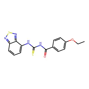 N-(2,1,3-benzothiadiazol-4-ylcarbamothioyl)-4-ethoxybenzamide structure