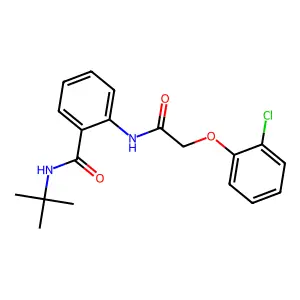 N-tert-butyl-2-[[2-(2-chlorophenoxy)acetyl]amino]benzamide structure