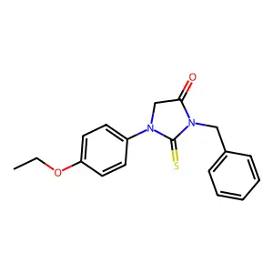3-Benzyl-1-(4-ethoxyphenyl)-2-thioxoimidazolidin-4-one structure