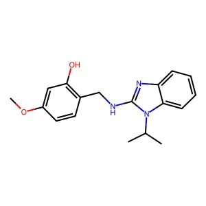 5-Methoxy-2-[[(1-propan-2-ylbenzimidazol-2-yl)amino]methyl]phenol structure