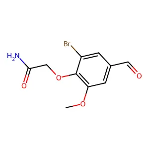 2-(2-Bromo-4-formyl-6-methoxyphenoxy)acetamide structure