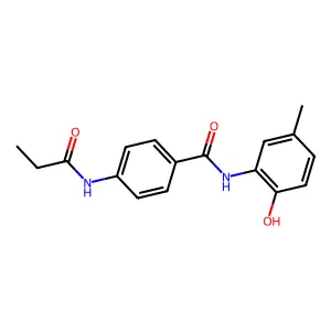 N-(2-hydroxy-5-methylphenyl)-4-(propanoylamino)benzamide structure