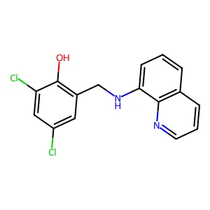 2,4-Dichloro-6-[(quinolin-8-ylamino)methyl]phenol structure