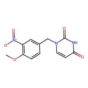 1-[(4-Methoxy-3-nitrophenyl)methyl]pyrimidine-2,4-dione structure