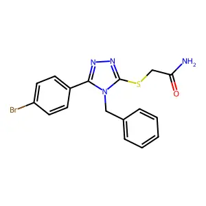 2-[[4-Benzyl-5-(4-bromophenyl)-1,2,4-triazol-3-yl]sulfanyl]acetamide structure
