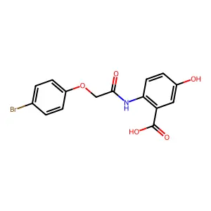 2-{[(4-Bromophenoxy)acetyl]amino}-5-hydroxybenzoic acid structure