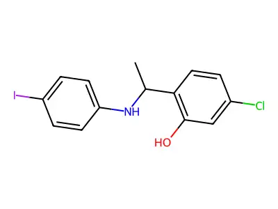 5-Chloro-2-[1-(4-iodoanilino)ethyl]phenol structure