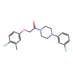 2-(4-Chloro-3-methylphenoxy)-1-[4-(3-chlorophenyl)piperazin-1-yl]ethanone structure