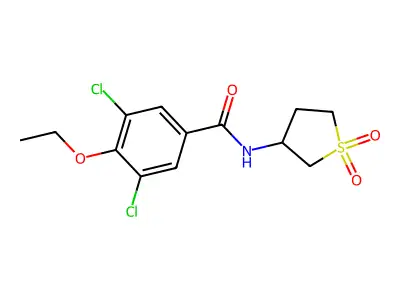 3,5-dichloro-N-(1,1-dioxidotetrahydrothiophen-3-yl)-4-ethoxybenzamide structure