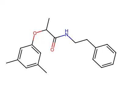2-(3,5-dimethylphenoxy)-N-(2-phenylethyl)propanamide structure