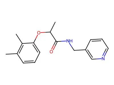 2-(2,3-dimethylphenoxy)-N-(pyridin-3-ylmethyl)propanamide structure