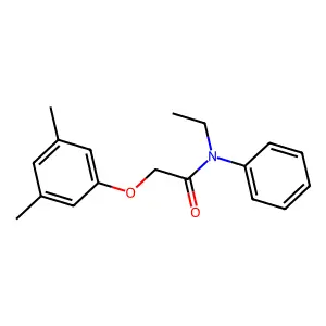 2-(3,5-dimethylphenoxy)-N-ethyl-N-phenylacetamide structure