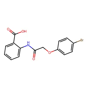 2-[2-(4-Bromophenoxy)acetamido]benzoic acid structure