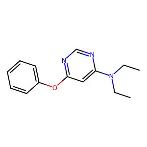 N,N-diethyl-6-phenoxypyrimidin-4-amine structure