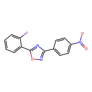 5-(2-Iodophenyl)-3-(4-nitrophenyl)-1,2,4-oxadiazole structure