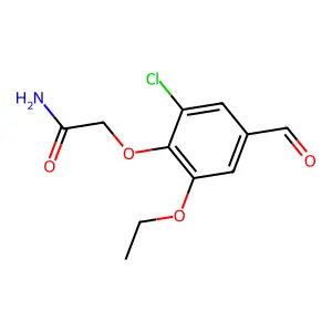 2-(2-Chloro-6-ethoxy-4-formylphenoxy)acetamide structure