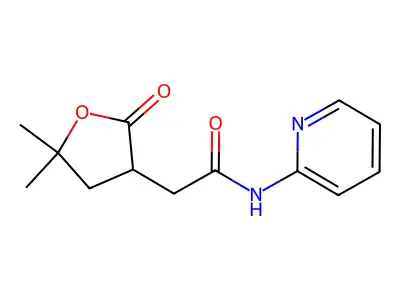 2-(5,5-dimethyl-2-oxooxolan-3-yl)-N-pyridin-2-ylacetamide structure