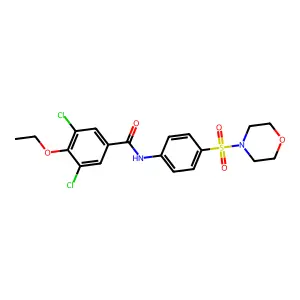 3,5-dichloro-4-ethoxy-N-(4-morpholin-4-ylsulfonylphenyl)benzamide structure