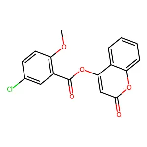(2-Oxochromen-4-yl) 5-chloro-2-methoxybenzoate structure