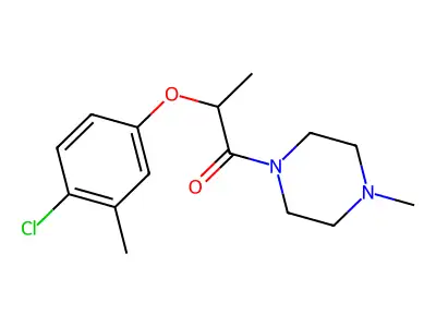 2-(4-Chloro-3-methylphenoxy)-1-(4-methylpiperazin-1-yl)propan-1-one structure