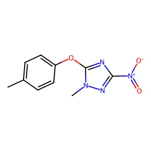 1-Methyl-5-(4-methylphenoxy)-3-nitro-1,2,4-triazole structure