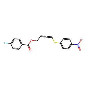 4-[(4-Nitrophenyl)sulfanyl]buta-2,3-dien-1-yl 4-fluorobenzoate structure