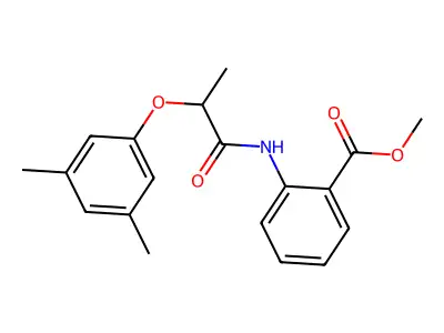 Methyl 2-[2-(3,5-dimethylphenoxy)propanoylamino]benzoate structure