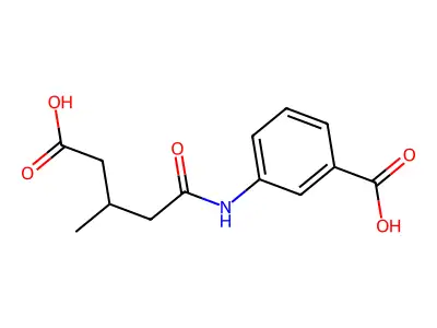 3-[(4-Carboxy-3-methylbutanoyl)amino]benzoic acid structure