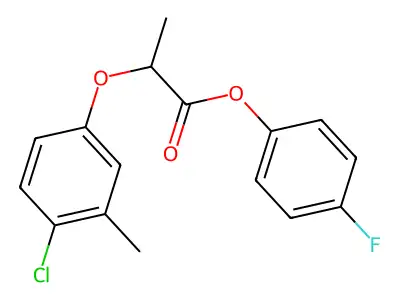 4-Fluorophenyl 2-(4-chloro-3-methylphenoxy)propanoate structure