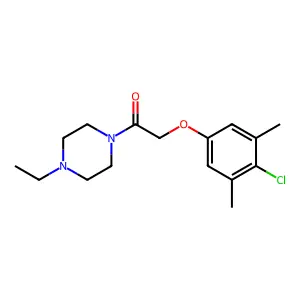 2-(4-Chloro-3,5-dimethylphenoxy)-1-(4-ethylpiperazin-1-yl)ethanone structure