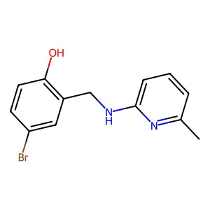 4-Bromo-2-[[(6-methylpyridin-2-yl)amino]methyl]phenol structure