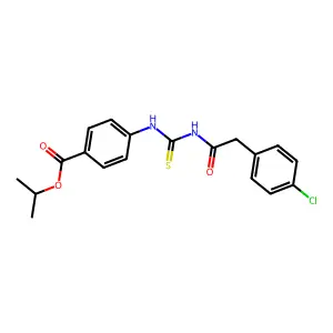 Propan-2-yl 4-({[(4-chlorophenyl)acetyl]carbamothioyl}amino)benzoate structure