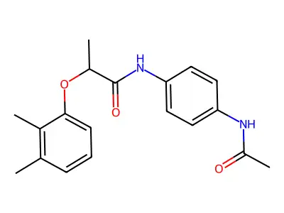 N-(4-acetamidophenyl)-2-(2,3-dimethylphenoxy)propanamide structure