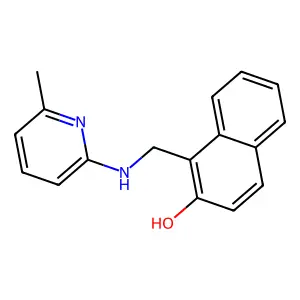 1-[[(6-Methylpyridin-2-yl)amino]methyl]naphthalen-2-ol structure