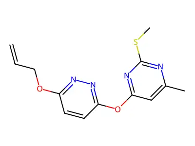 3-Allyloxy-6-(6-methyl-2-methylsulfanyl-pyrimidin-4-yloxy)-pyridazine structure