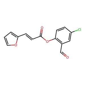 (4-Chloro-2-formylphenyl) 3-(furan-2-yl)prop-2-enoate structure