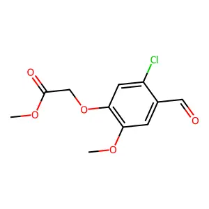 Methyl 2-(5-chloro-4-formyl-2-methoxyphenoxy)acetate structure