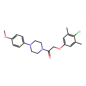2-(4-Chloro-3,5-dimethylphenoxy)-1-[4-(4-methoxyphenyl)piperazin-1-yl]ethanone structure