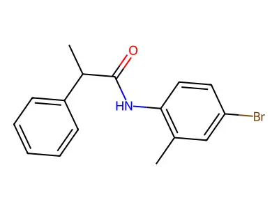 N-(4-bromo-2-methylphenyl)-2-phenylpropanamide structure