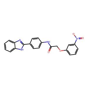 N-[4-(1H-benzimidazol-2-yl)phenyl]-2-(3-nitrophenoxy)acetamide structure