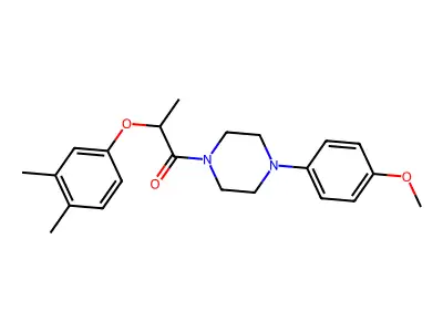 2-(3,4-Dimethylphenoxy)-1-[4-(4-methoxyphenyl)piperazin-1-yl]propan-1-one structure
