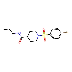 1-(4-bromophenyl)sulfonyl-N-propylpiperidine-4-carboxamide structure