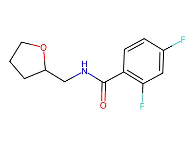 2,4-difluoro-N-(oxolan-2-ylmethyl)benzamide structure