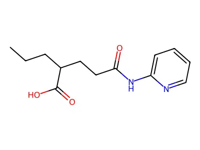5-Oxo-2-propyl-5-(pyridin-2-ylamino)pentanoic acid structure