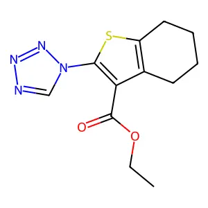 ethyl 2-(1H-tetrazol-1-yl)-4,5,6,7-tetrahydro-1-benzothiophene-3-carboxylate structure