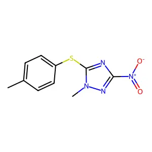 1-Methyl-5-(4-methylphenyl)sulfanyl-3-nitro-1,2,4-triazole structure