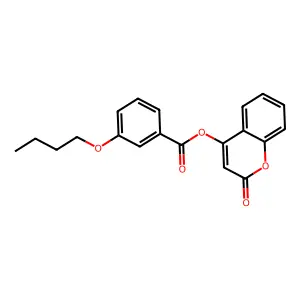 (2-Oxochromen-4-yl) 3-butoxybenzoate structure