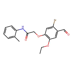 2-(5-bromo-2-ethoxy-4-formylphenoxy)-N-(2-methylphenyl)acetamide structure